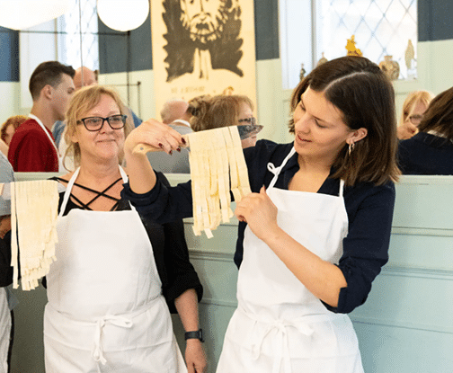 Fettuccine and Maltagliati Pasta Cooking Class in Rome