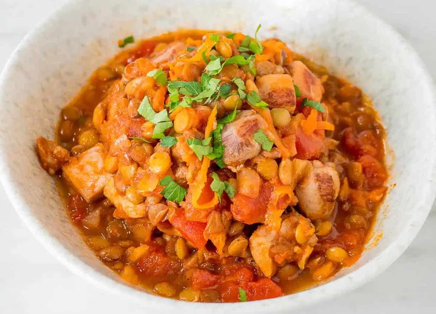 Harissa Chicken and Lentils - Miz En Place