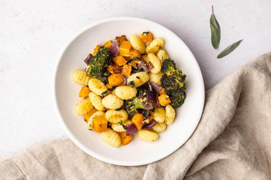 Brown Butter Sheet Pan Gnocchi with Vegetables