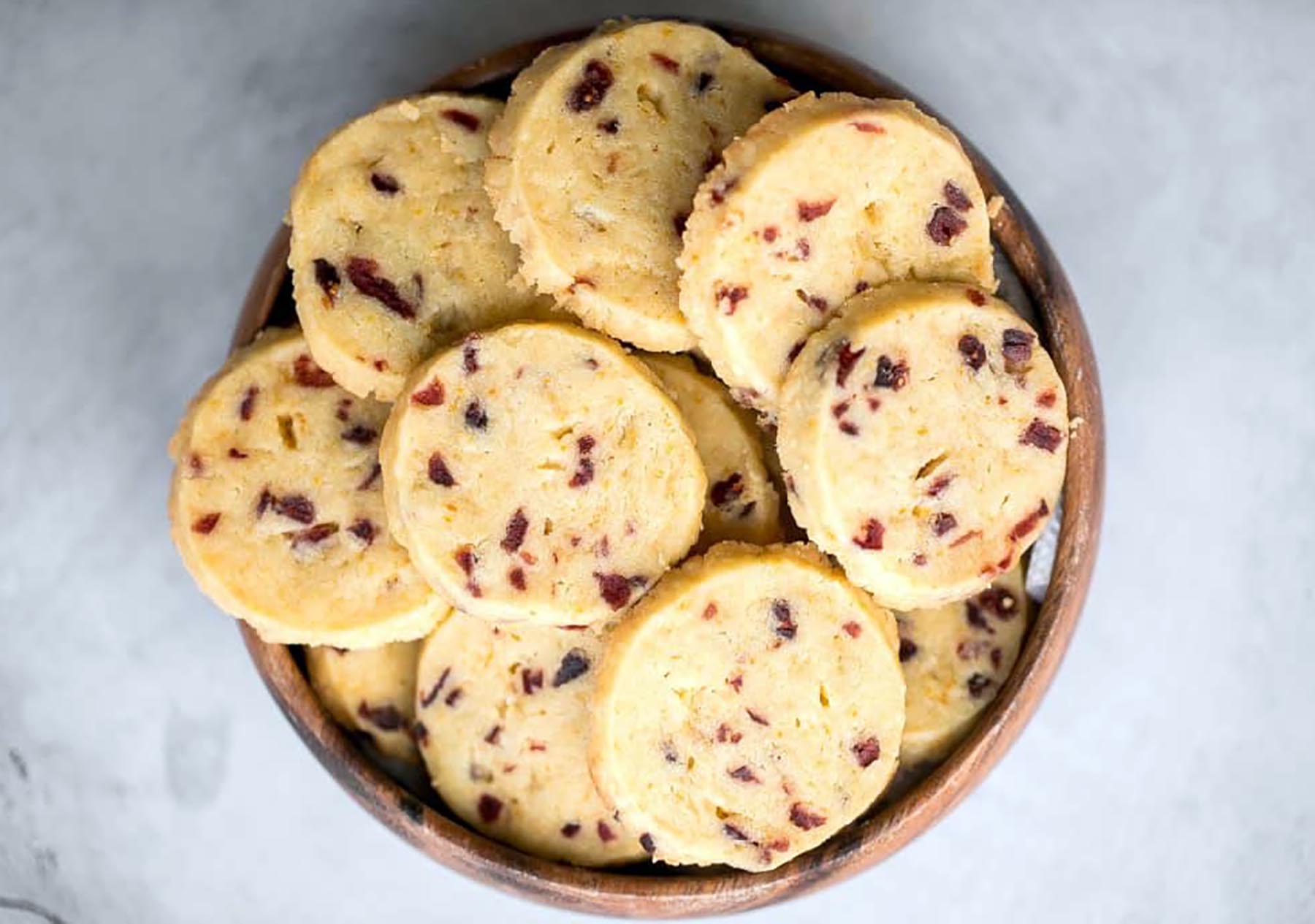 Cranberry Orange Shortbread Cookies - Miz En Place