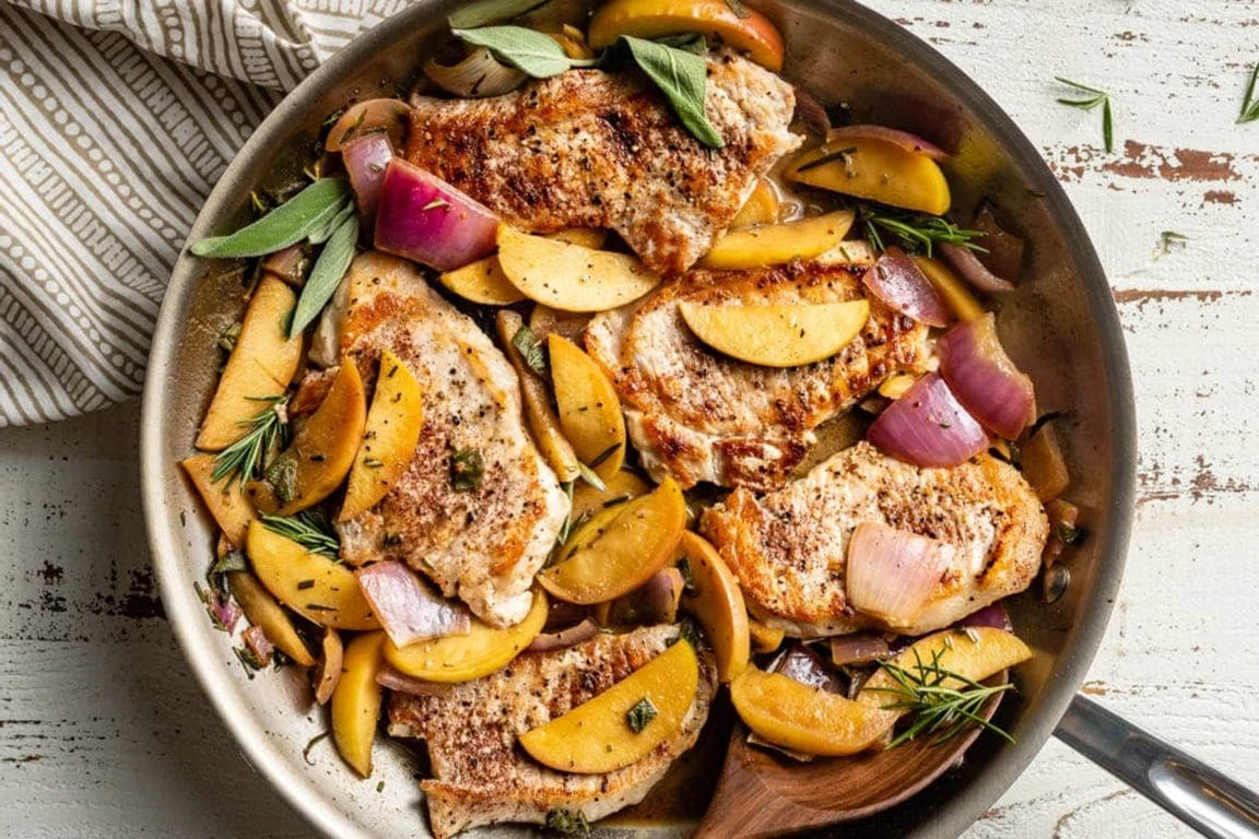 Pork Chops with Apples and Onions - Miz En Place