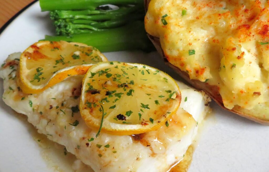 Lemon Parsley Baked Cod