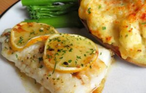 Lemon Parsley Baked Cod