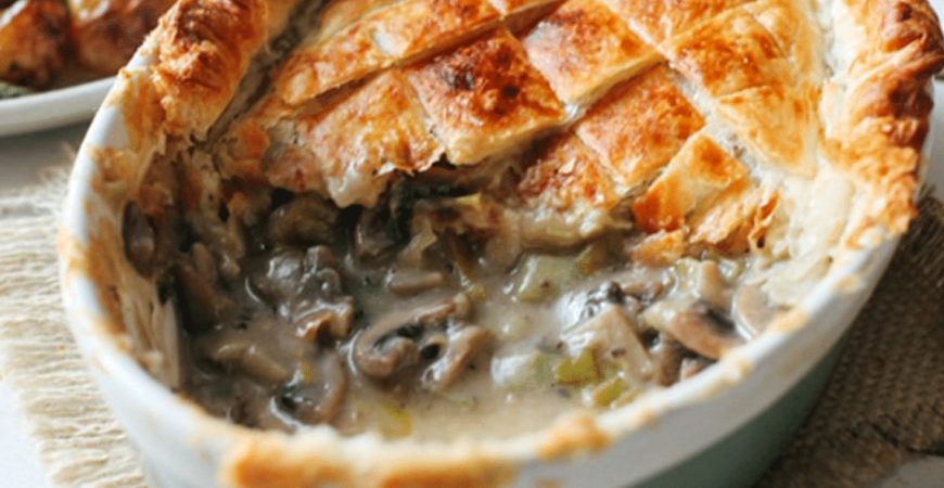 Mushroom & Leek Pie