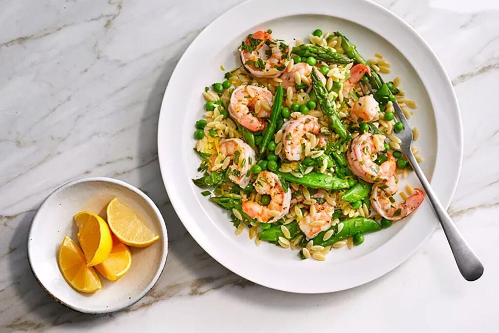 Orzo Salad With Shrimp And Lemon Dressing