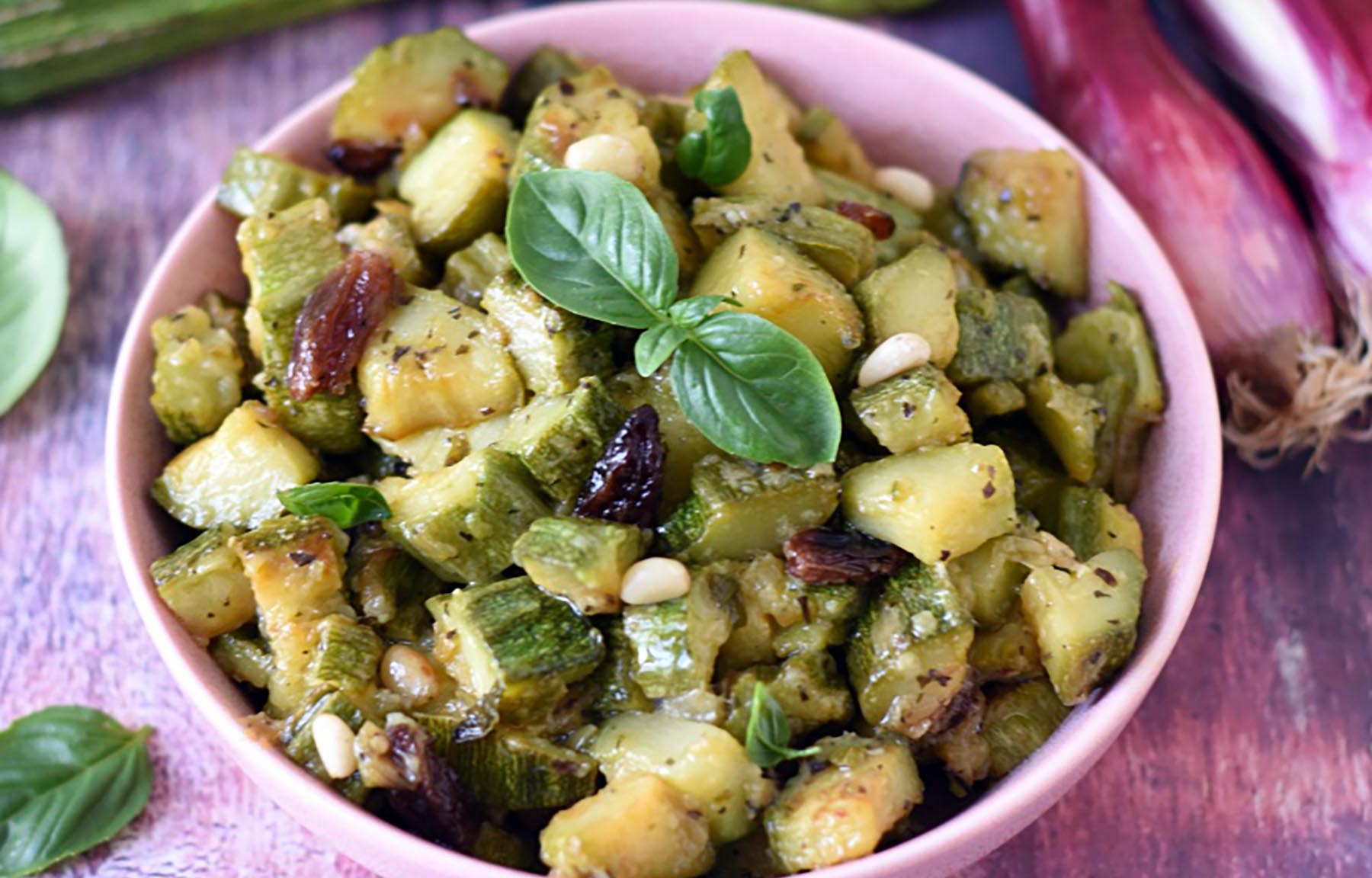 Zucchini Caponata (Italian Sweet and Sour Zucchini) - Miz En Place