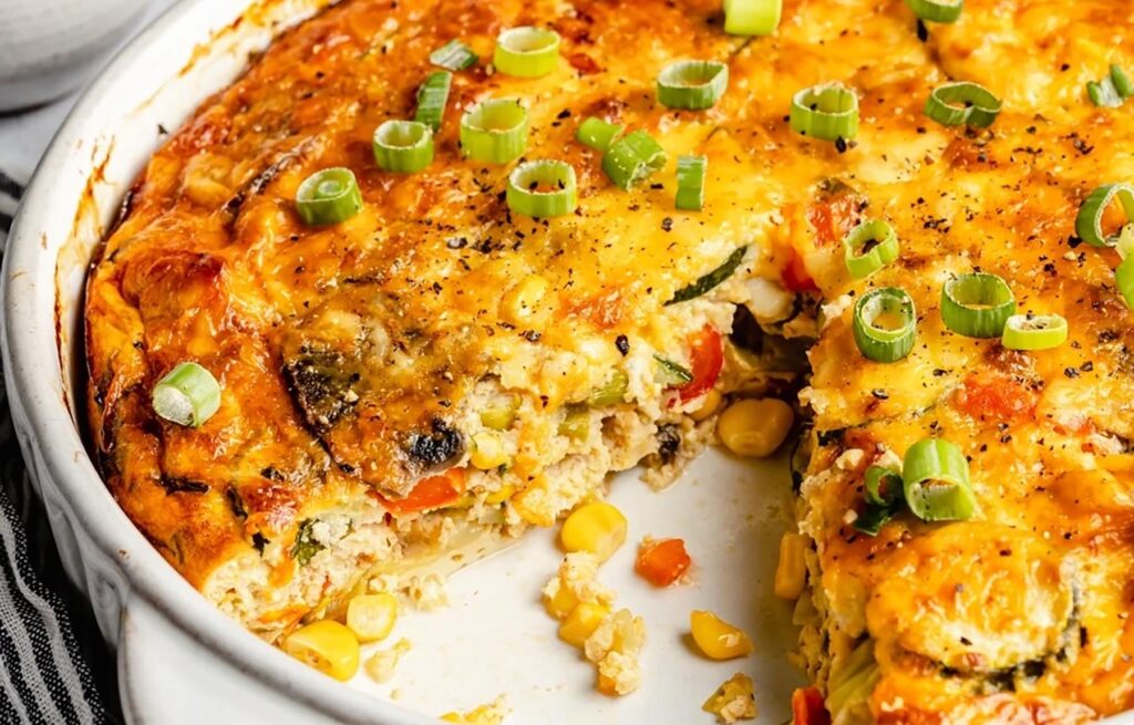 Summer Garden Crustless Zucchini Pie