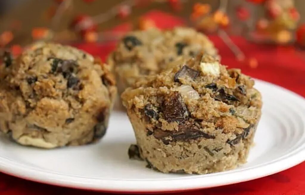 Dill and Mushroom Stuffing Muffins
