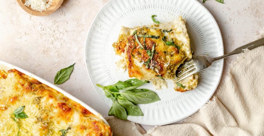 Pesto Mushroom Chicken Lasagna Roll Ups