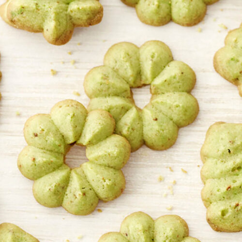 Pistachio Spritz Cookies