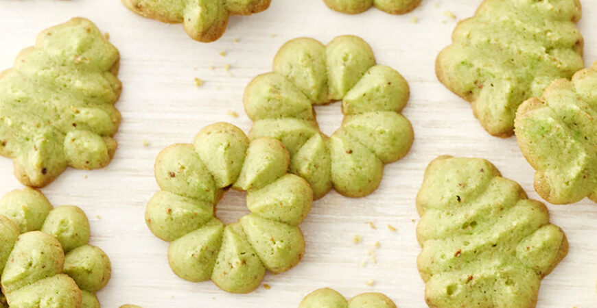 Pistachio Spritz Cookies