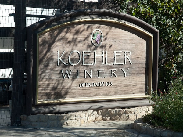 Koehler Winery sign