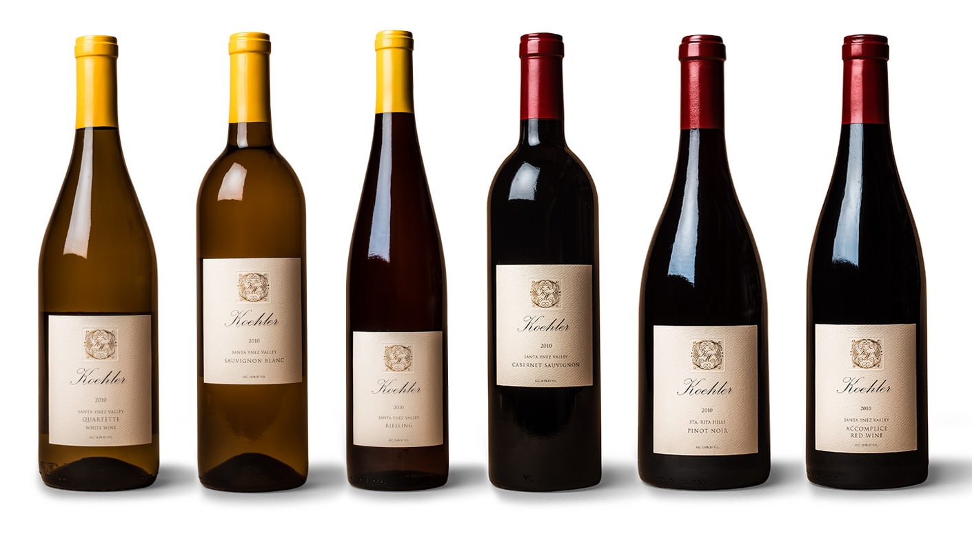 Koehler wine varieties in bottles