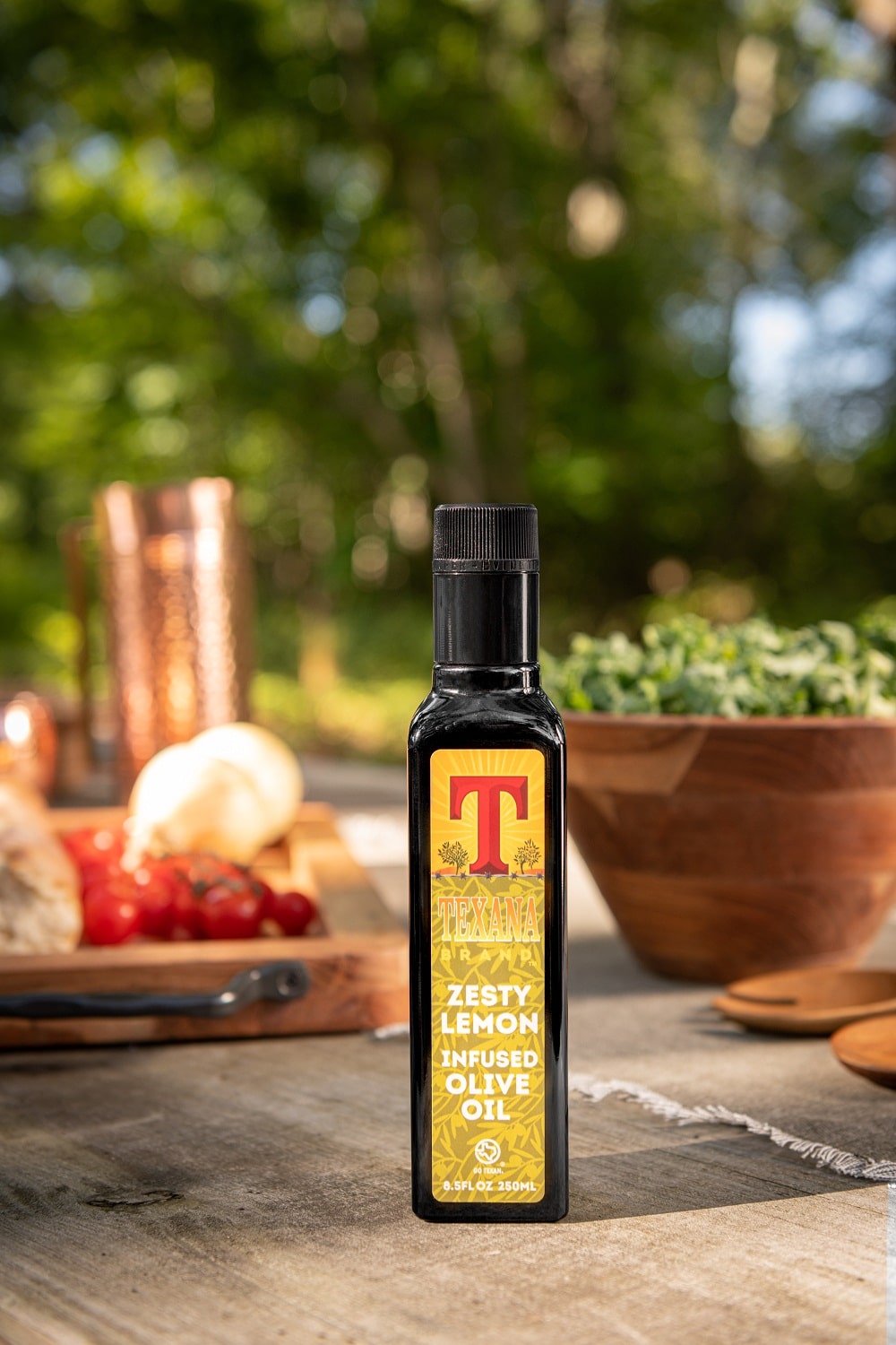 Texana Brand Zesty Lemon Infused Olive Oil, 250ml (8.5oz)