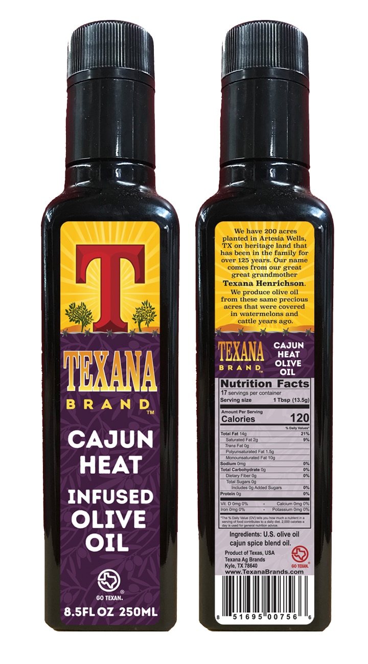 Texana Brand Cajun Heat Infused Olive Oil