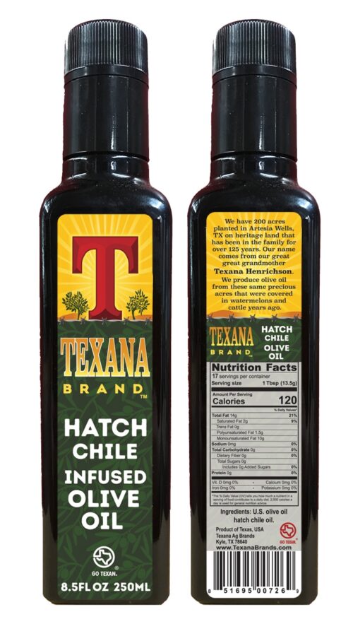 exana Brand Hatch Chile Infused Olive Oil