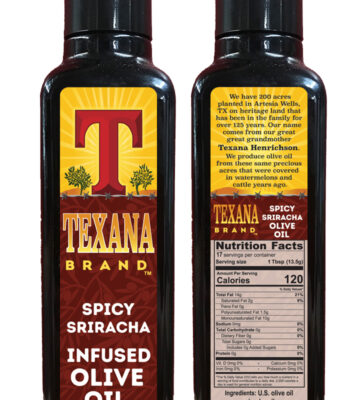 Texana Brand Spicy Sriracha Infused Olive Oil