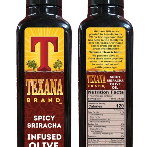 Texana Brand Spicy Sriracha Infused Olive Oil