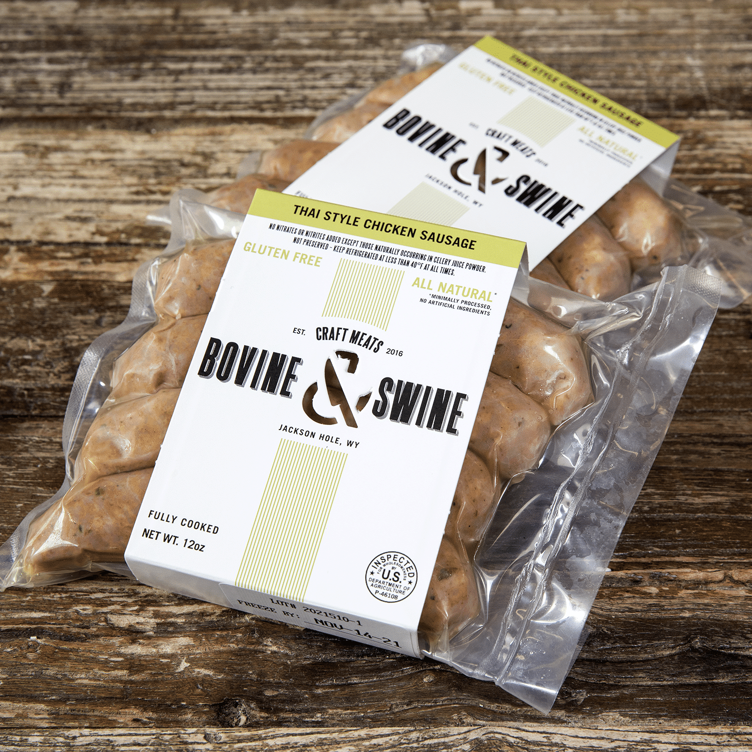 Thai Chicken Hand-Crafted Sausages – 4 packs/16 links