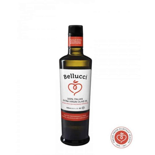 BELLUCCI 100% Italian Extra Virgin Olive Oil (EVOO), 16.9oz (500ml)