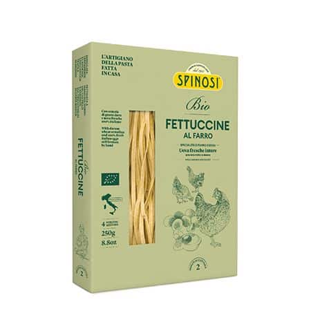 Spinosi Organic Fettucine Spelt Egg Pasta 250 g (8.8 Oz)