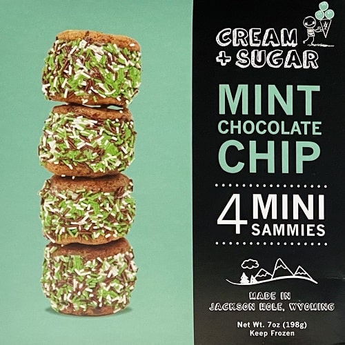 Cream & Sugar Artisan Mini Ice Cream Sandwiches: Mint Chocolate Chip