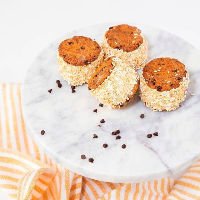 Cream & Sugar Artisan Mini Ice Cream Sandwiches: Salted Carmel – 16 mini sandwiches