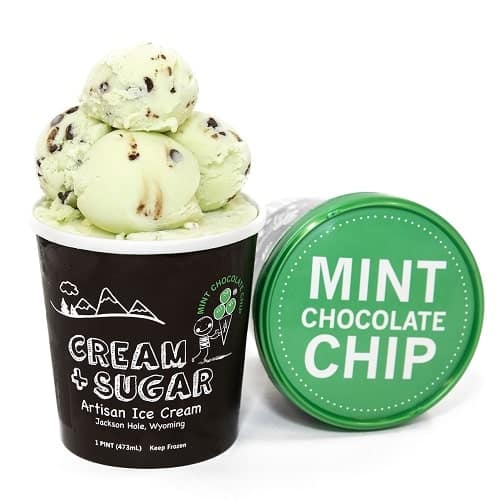 Cream & Sugar Premium Ice Cream: Mint Chocolate Chip – 6 pints
