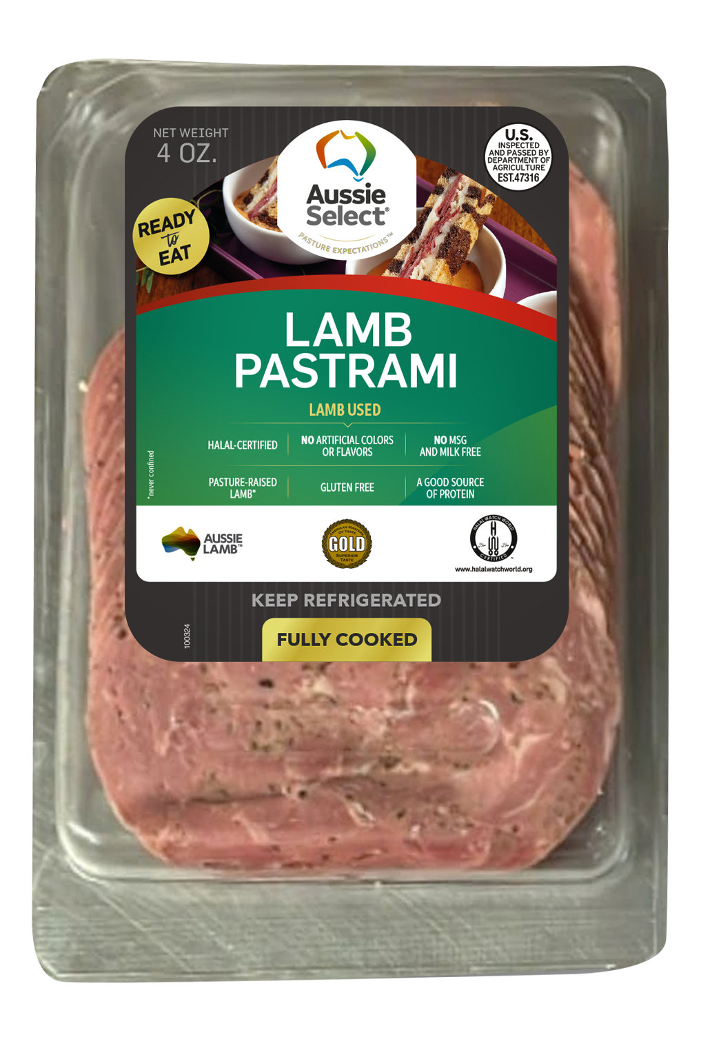 Lamb Pastrami - 4 Oz. - Mockup