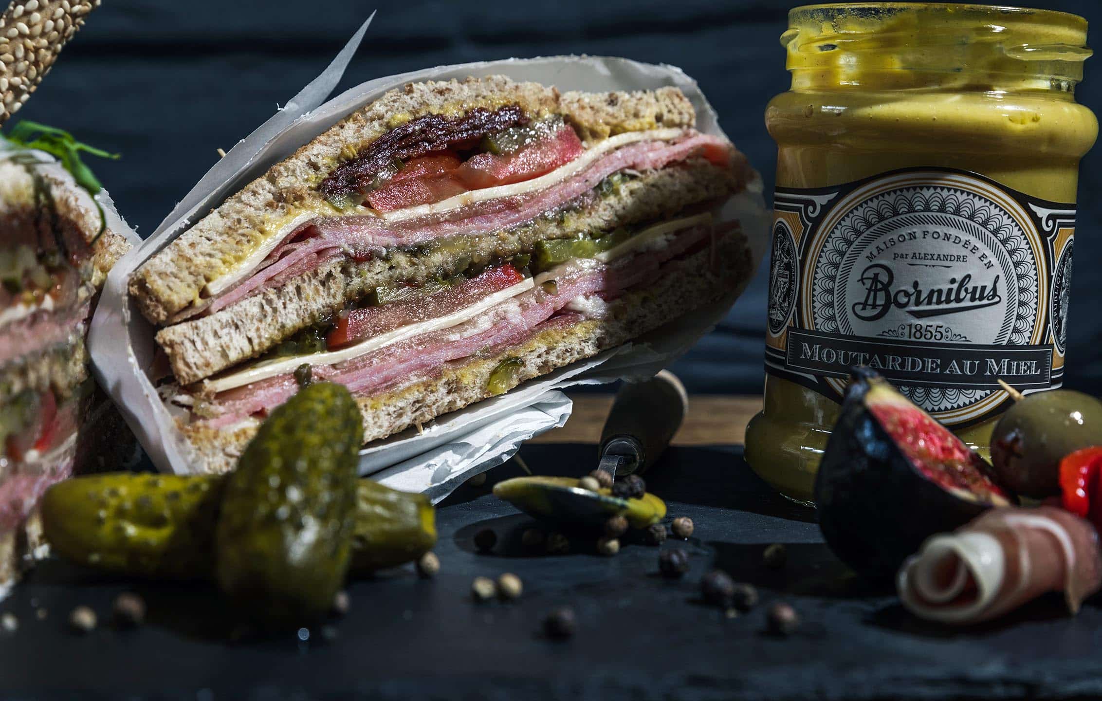 Bornibus Mustard: Honey (Moutarde au Miel), 9.5oz (270g)