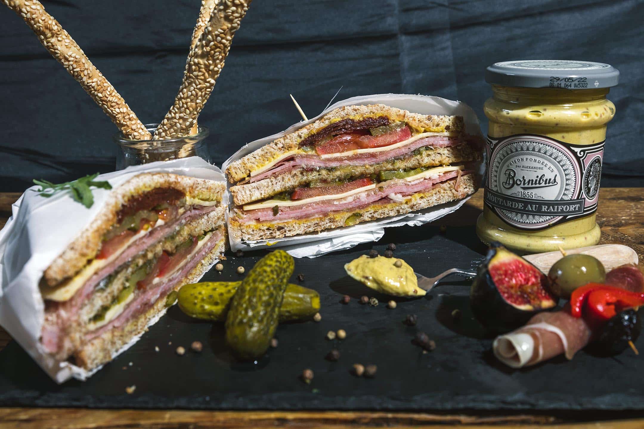 Bornibus Mustard : Horseradish (Moutarde au raifort), 8.8oz (250g)