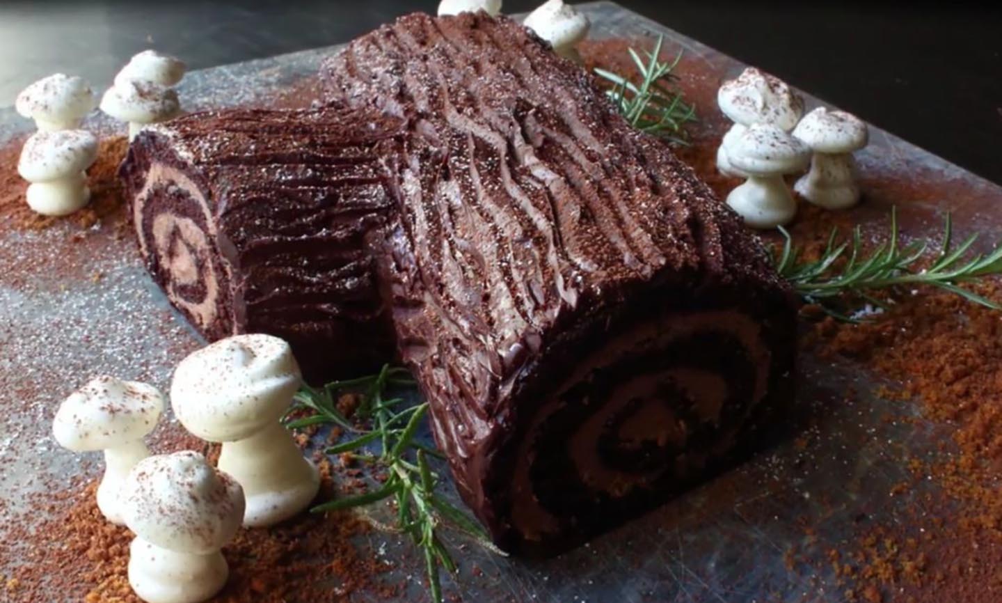 Yule Log Cake Perfect for the Winter Solstice - International Cuisine