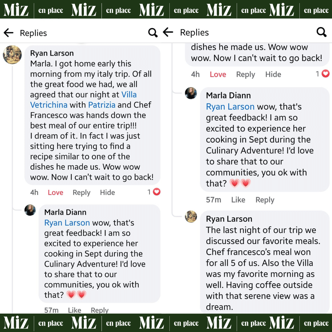 Villa Vetrichina customer feedback