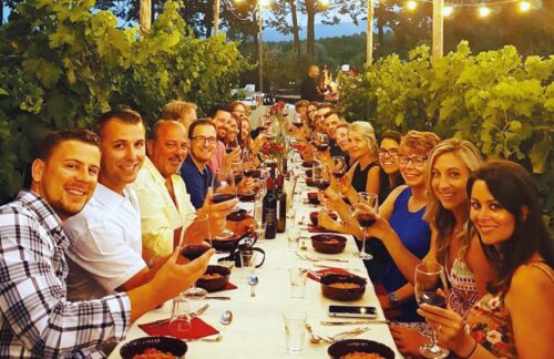 Dinner in the Chianti Vineyards