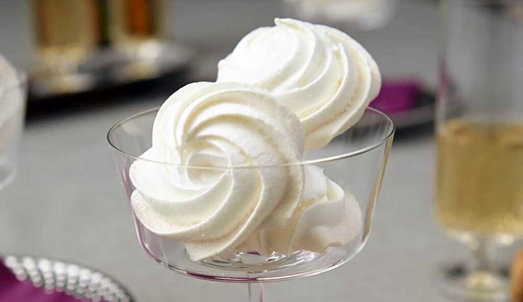 Champagne Meringue Cookies