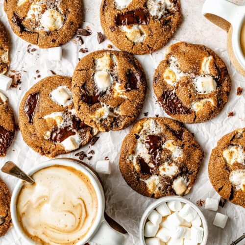 Chocolate Chunk Toasted Marshmallow Ginger Cookies