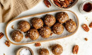 No-Bake Salted Maple Pecan Pie Bites