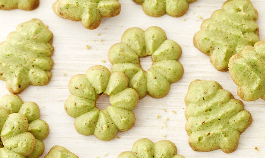 Pistachio Spritz Cookies