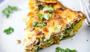 Turkey Bacon Quiche with Potato Crust Turkey Bacon Quiche with Potato Crust