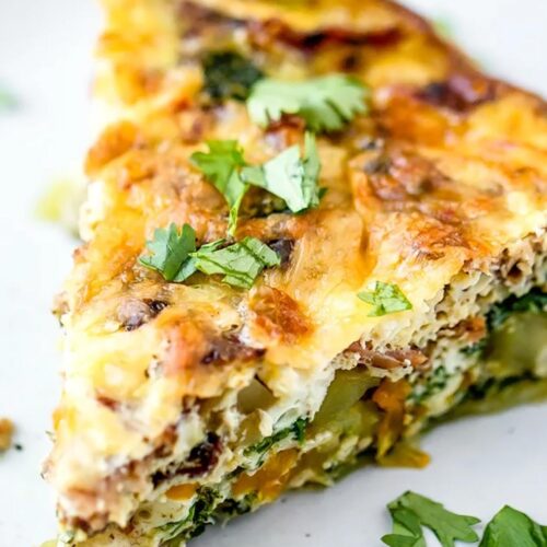 Turkey Bacon Quiche with Potato Crust Turkey Bacon Quiche with Potato Crust