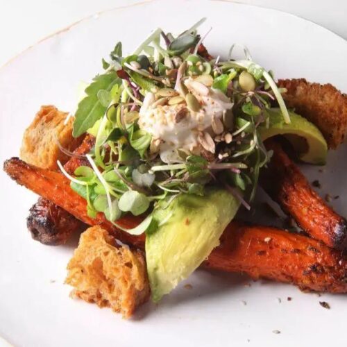 Roasted Carrot and Avocado Salad