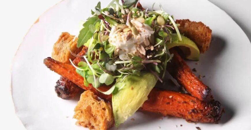 Roasted Carrot and Avocado Salad
