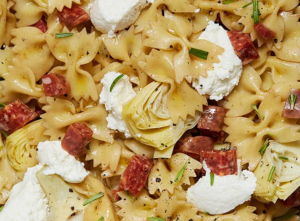 Salami, Artichoke and Ricotta Pasta Salad